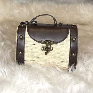 Straw Mini Crossbody Bag